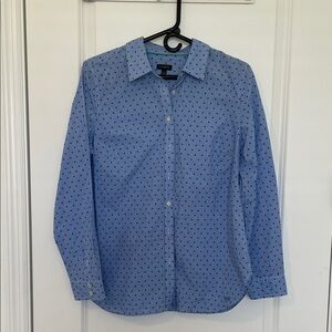 Talbots Blue Patterned Button Down Shirt